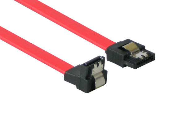 SATA 3 Gb/s Anschlusskabel, mit Arretierung, abgewinkelt, 0,5m, Good Connections®