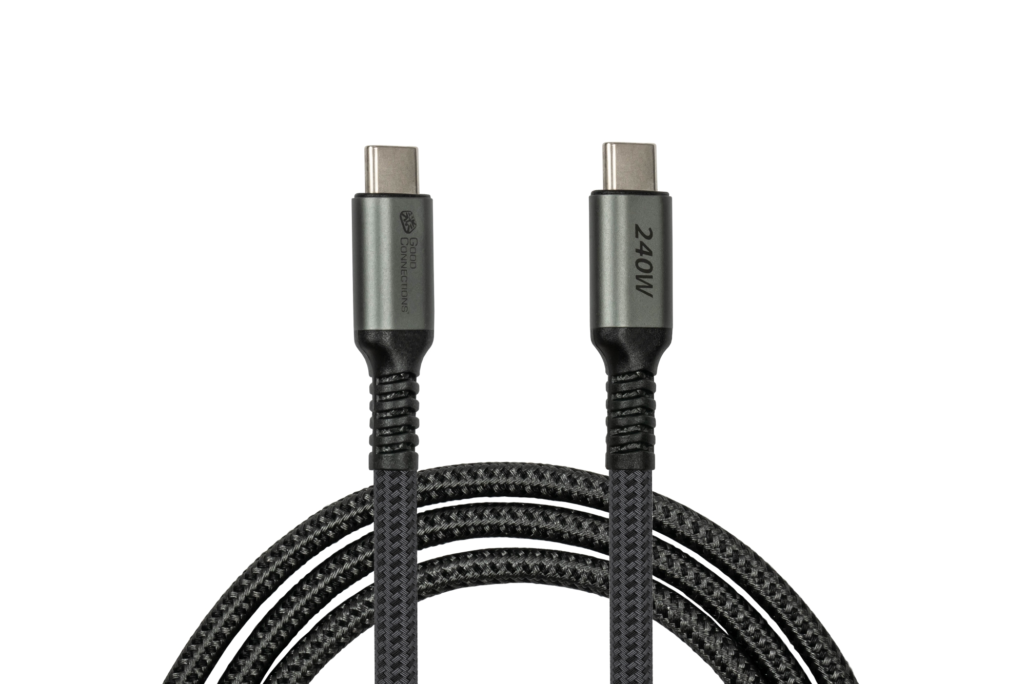 USB 2.0 Lade- und Datenkabel (240W), USB-C™ Stecker an USB-C™ Stecker, anthrazit, 0,5m, Good Connections®