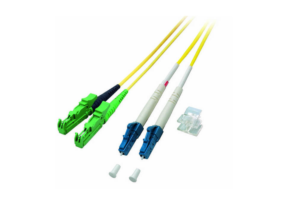 Patchkabel LWL Duplex OS2 (Singlemode, 9/125) E2000®-APC/LC, 0,5m, Good Connections®