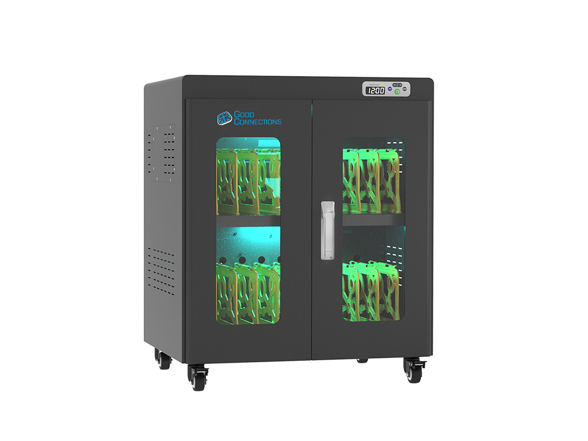 Good Connections® ANTARES N20E Notebook charging trolley up to 15,6", UV-C disinfection, switch-on delay, black