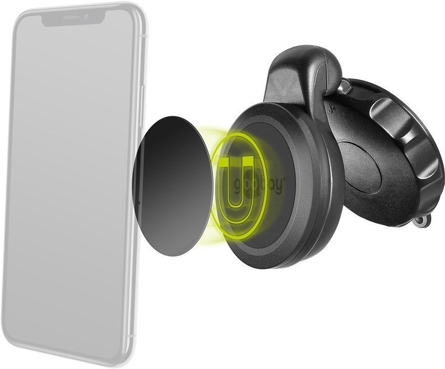 Magnethalterung fürs Smartphone, Scheibenmontage, schwarz
