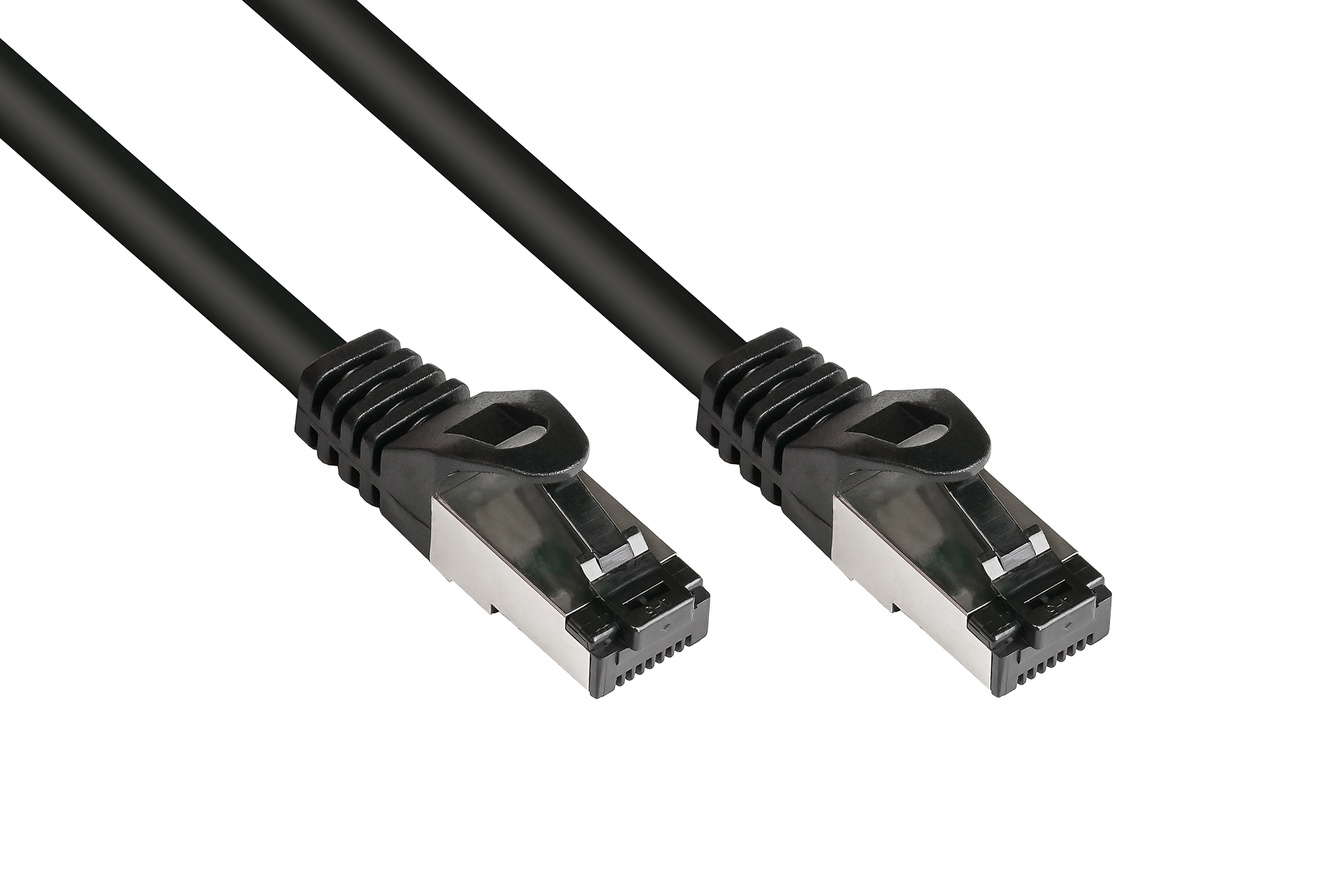 RNS® INDUSTRY (PUR) Patch Cables SmartFLEX, Cat.6A, S/FTP, PiMF, LSZH, CU, black, 10m, Good Connections®