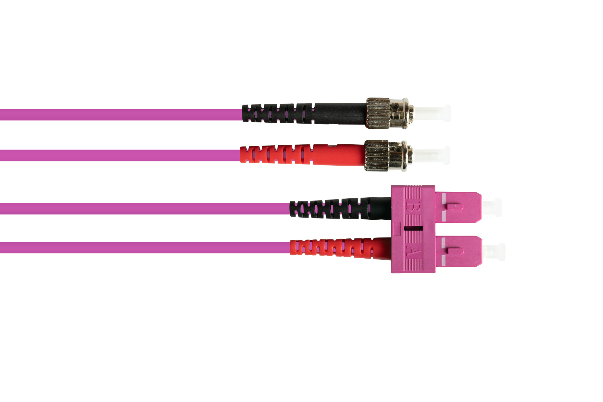 Patch cable LWL Duplex OM4 (Multimode, 50/125) SC/ST, LSZH, exchangeable polarity, 1m, Good Connections®