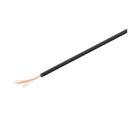 Kupferlitze isoliert, 10M, 1x0,14mm, schwarz, Good Connections®