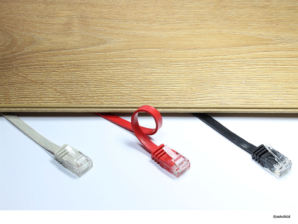 Patchkabel, Cat. 6, U/UTP, FLACHKABEL, gelb, 7,5m, Good Connections®
