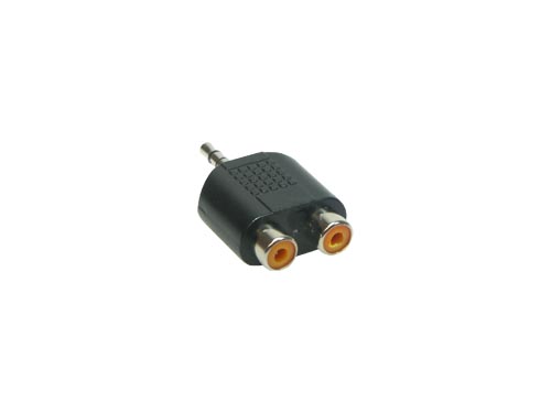 Audio Y-Adapter, 3,5mm Klinke St an 2 x Cinch Bu