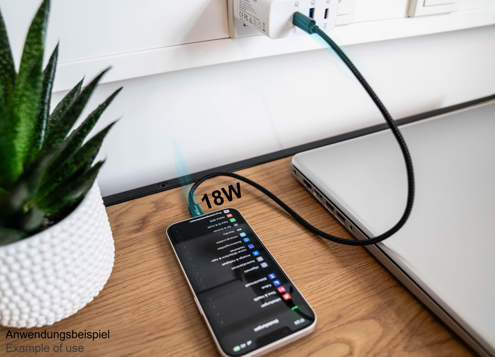 USB 2.0 Charging and data cable for iPhone/iPad/iPod, USB-C™ plug to Lightning™ plug, MFI certified, 18W, black, 0,5m, Good Connections®