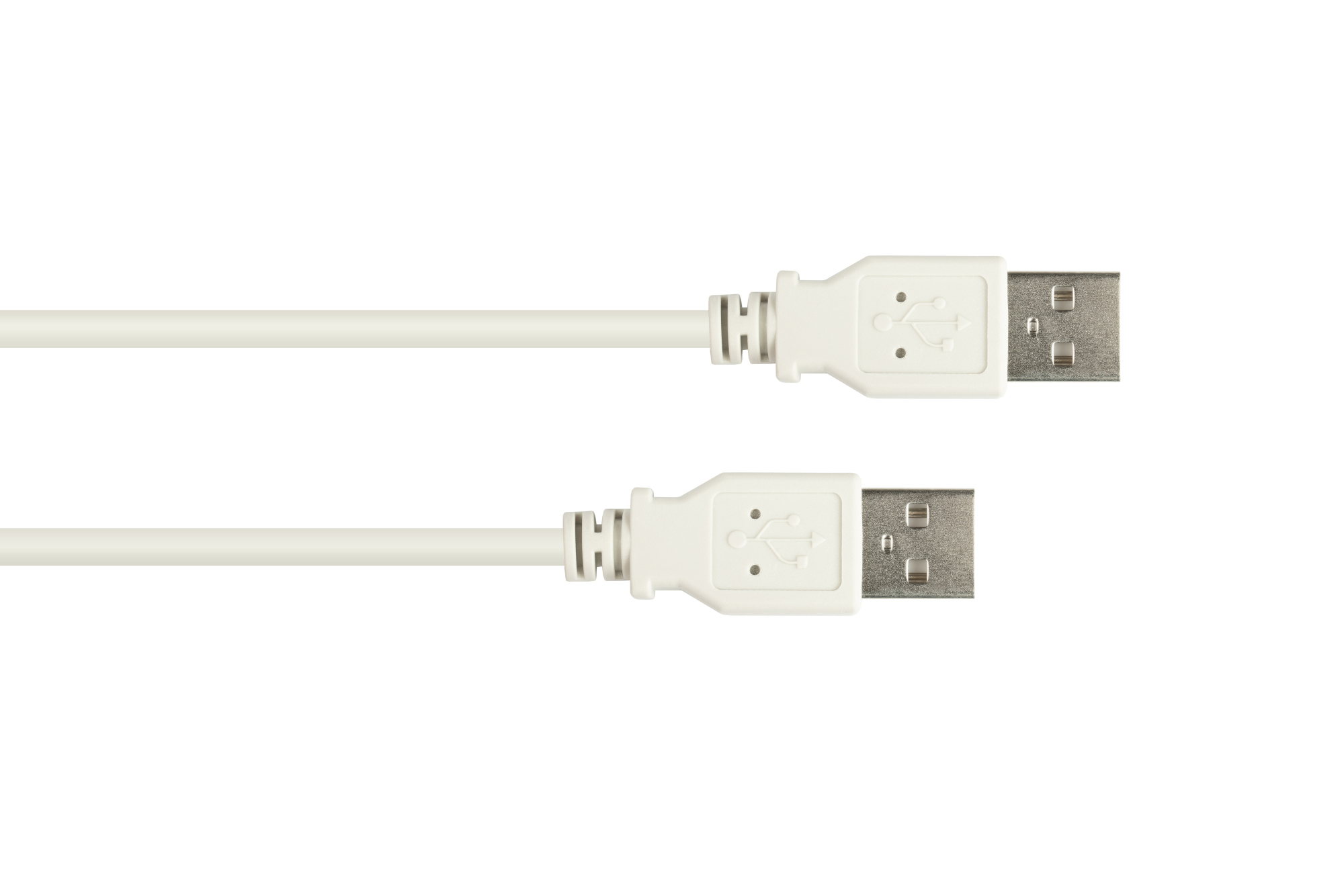 Connection cable USB 2.0 plug A to plug A, grey, 0,5m, Good Connections®