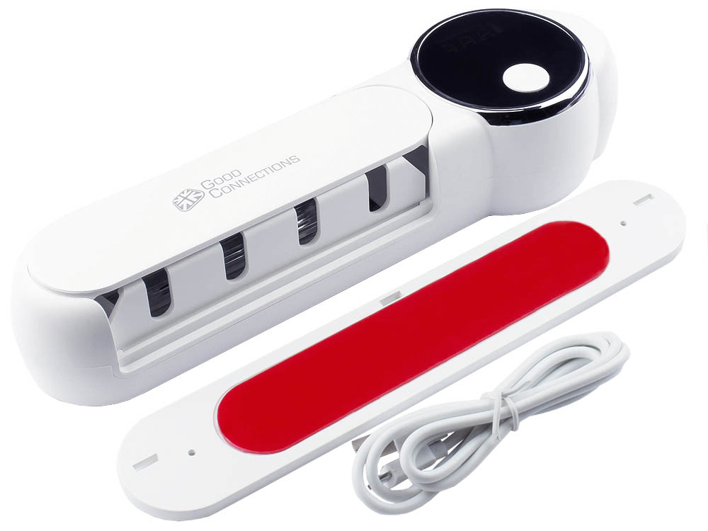 UV-C toothbrush disinfection station, for four electric/manual toothbrushes, Good Connections®