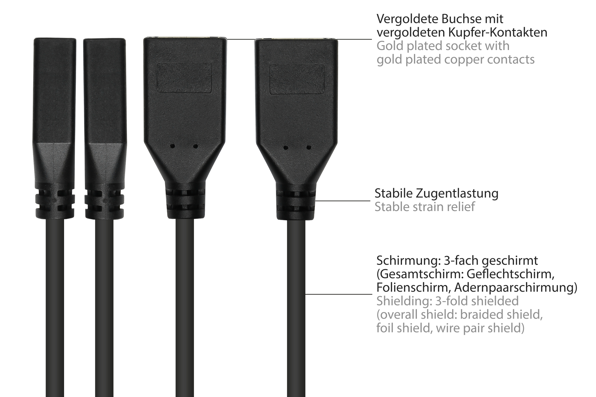 Adapter HDMI 2.0b male + USB Power to DisplayPort 1.2 female, 4K @60Hz, gold-plated contacts, copper wire, black, 0,3m, Good Connections®