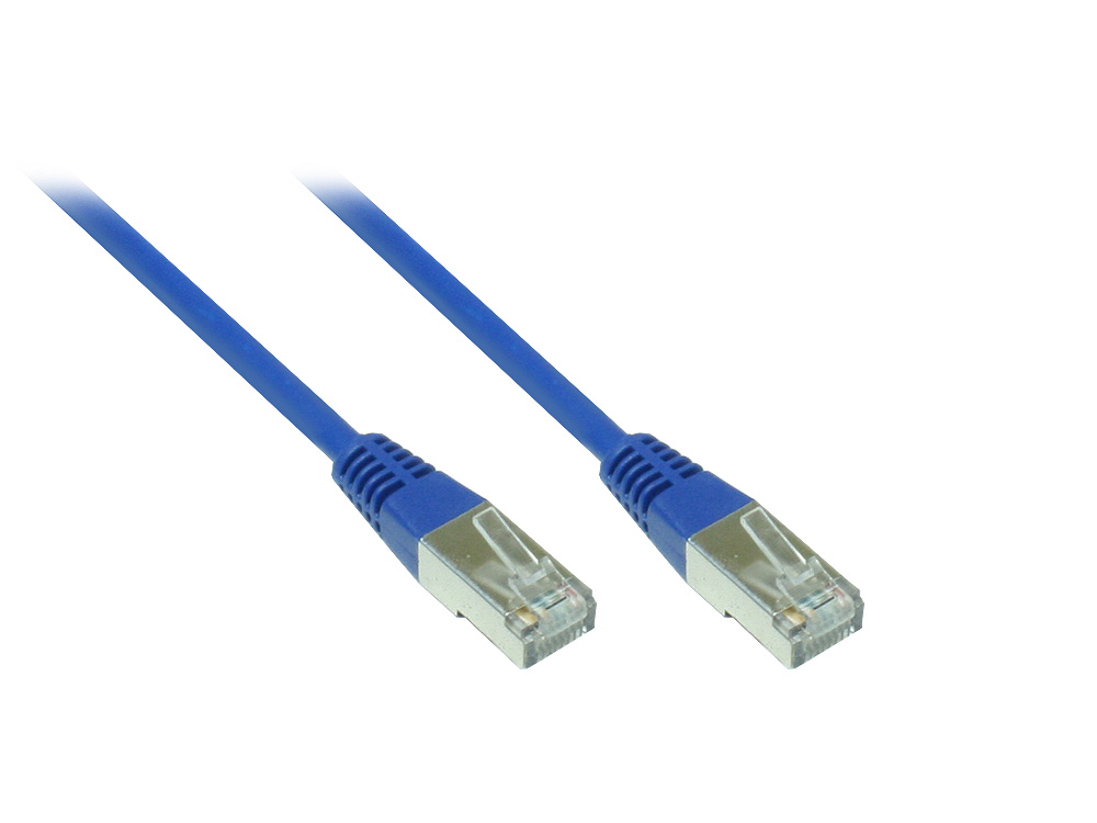 Patchkabel, Cat. 5e, F/UTP, blau, 3m, Good Connections®