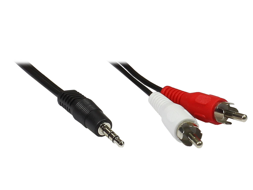 Stereo Verbindung 3,5 Klinke St / 2 x Cinch St,  Länge: 10m, Good Connections®