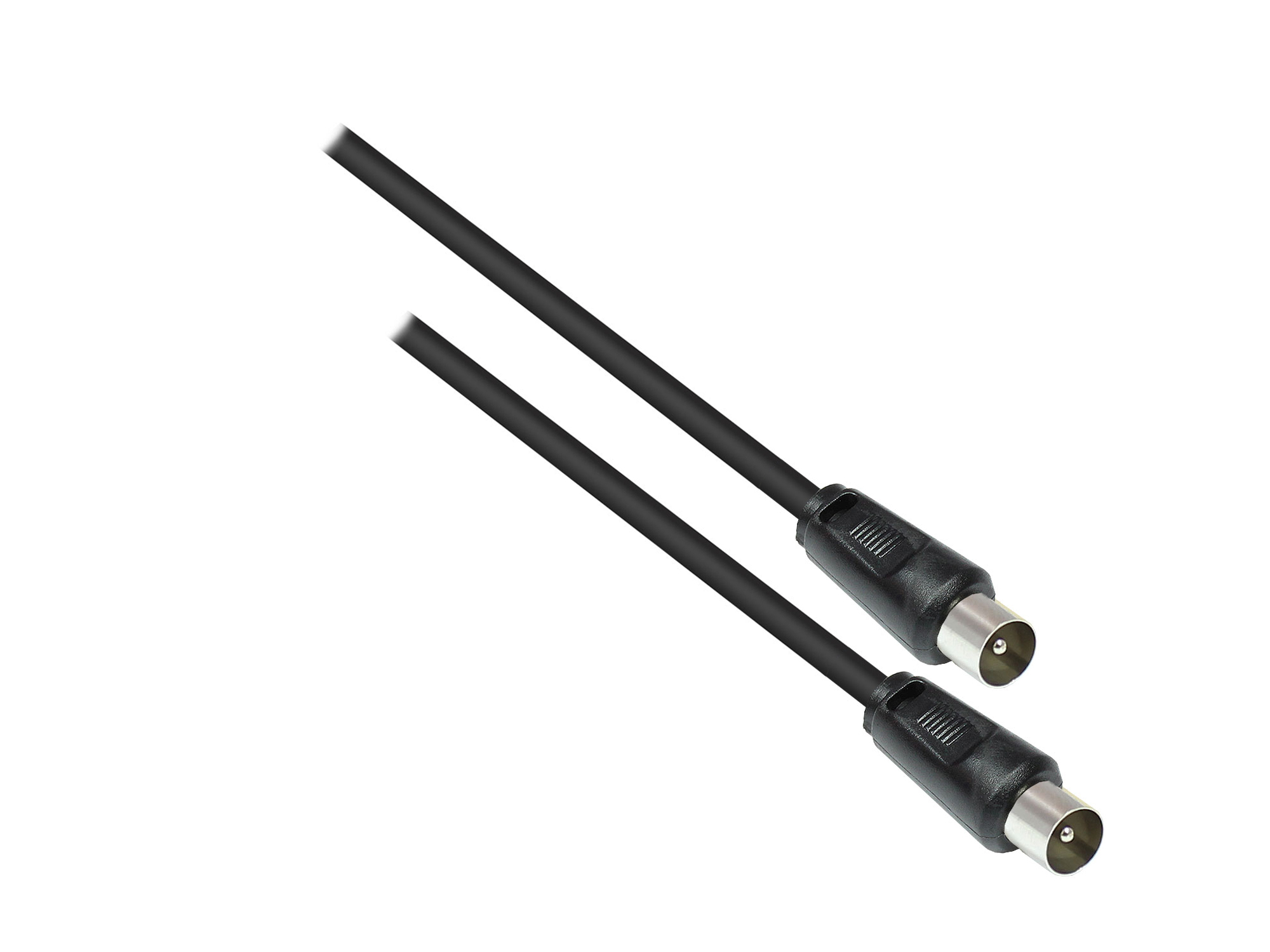 Antennenkabel, Koax/IEC Stecker beidseitig (vernickelt), 2x geschirmt ( 