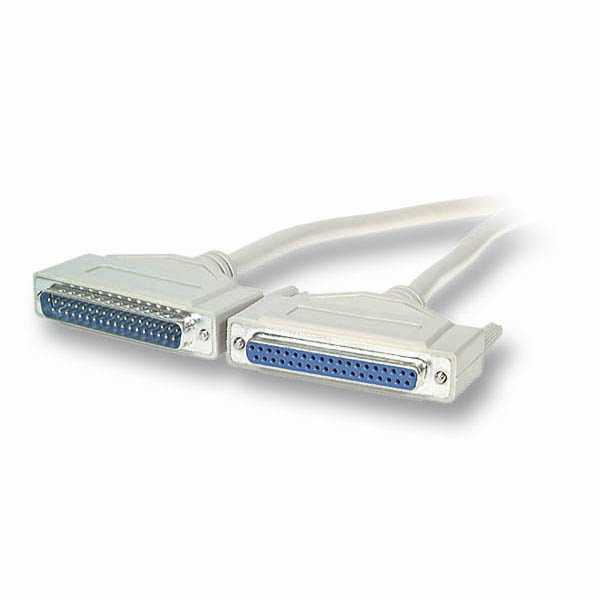 Datenkabel Verlängerung D-Sub-Stecker 37-pol auf D-Sub-Buchse 37-pol, beige, 5m, Good Connections®