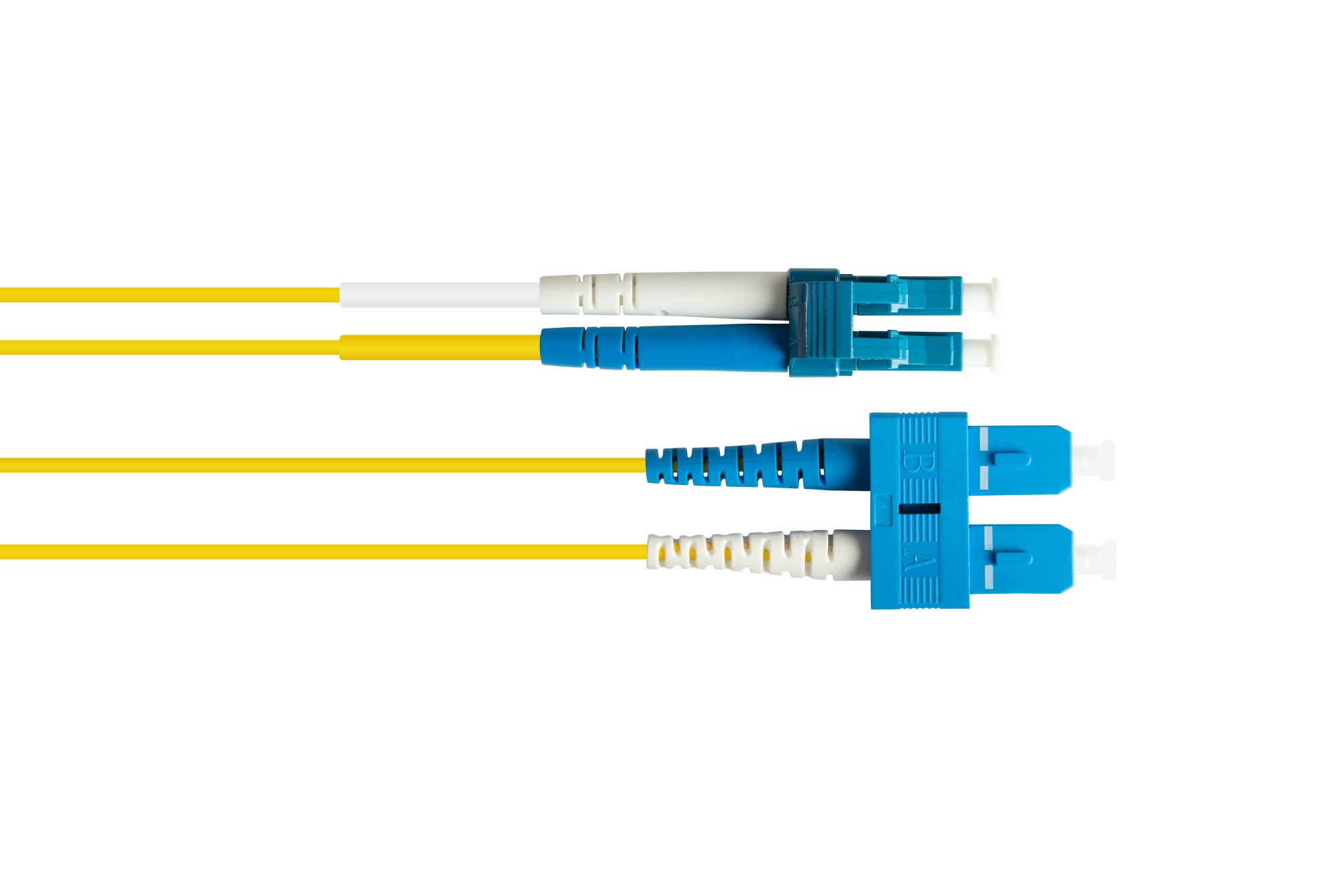 Patch cable LWL Duplex OS2 (Singlemode, 9/125) LC/SC, LSZH, exchangeable polarity, 3m, Good Connections®