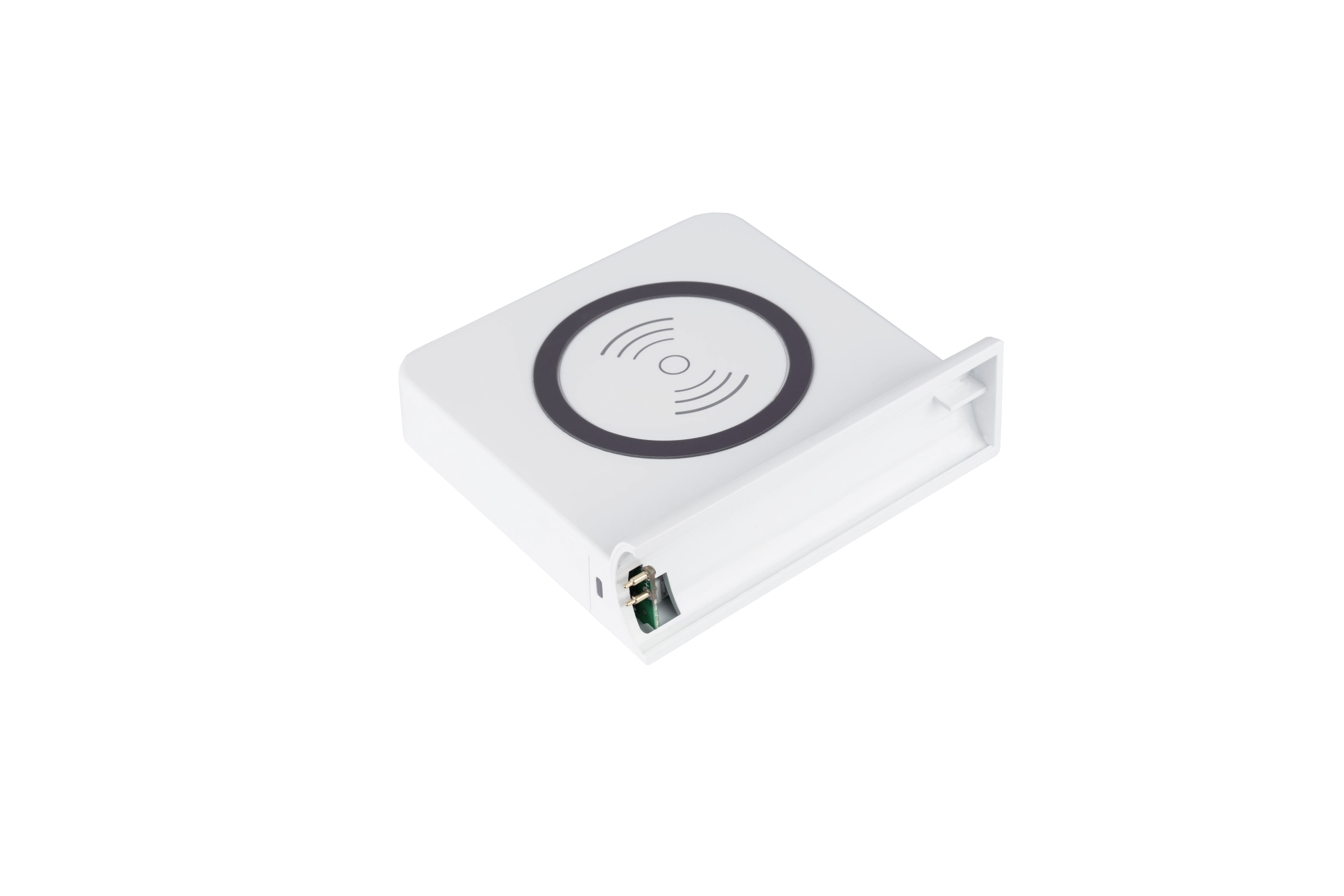 Qi Wireless Charging Pad 15W for Good Connections® USB Desktop Fast Charging Station PCA-D006W (left side)