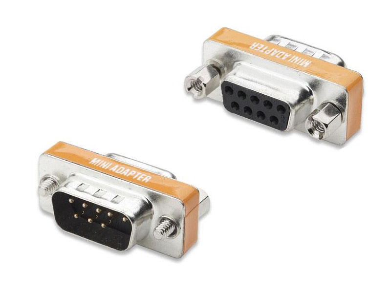Nullmodemadapter, 9-pol SubD Buchse an Stecker