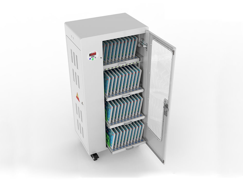 Good Connections® ANTARES T40S Tablet-Ladewagen, UV-C Desinfektion, Sync-Funktion, grau