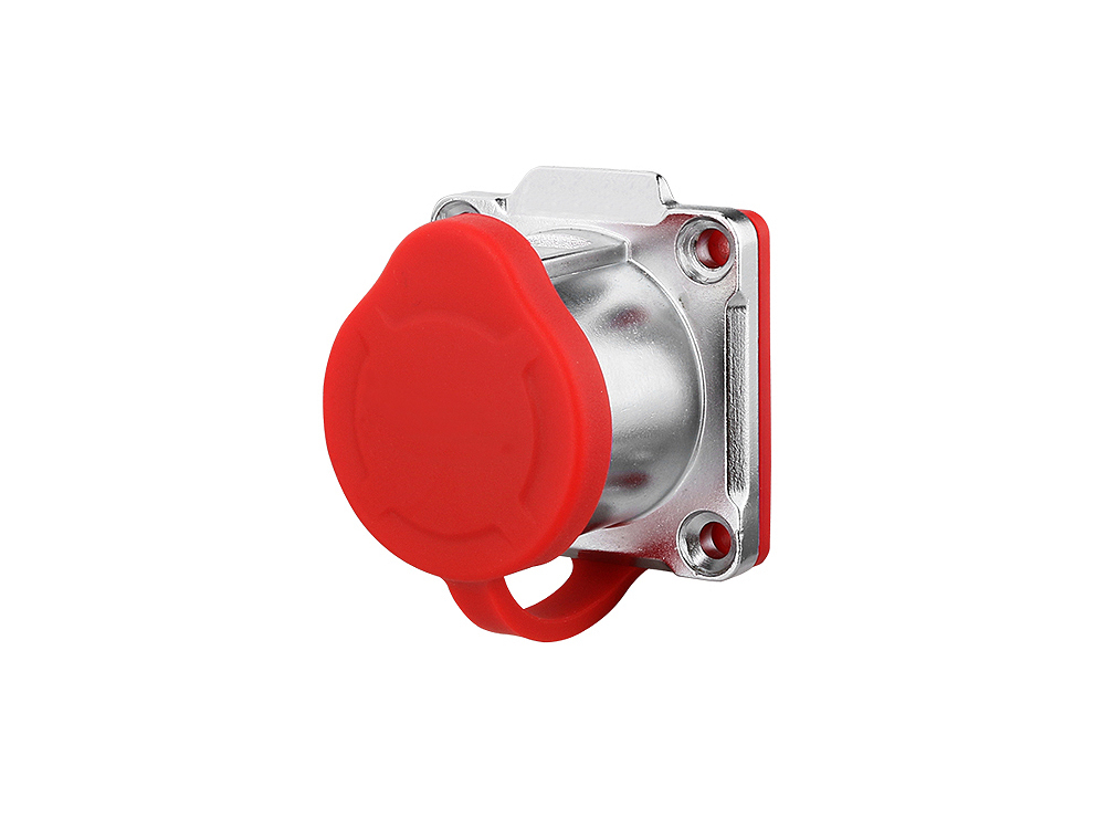 Industrial Connector S1 - Power (4-Pin) Feed-through coupler with flange, solder termination, metal, M24, IP65/67, Good Connections®