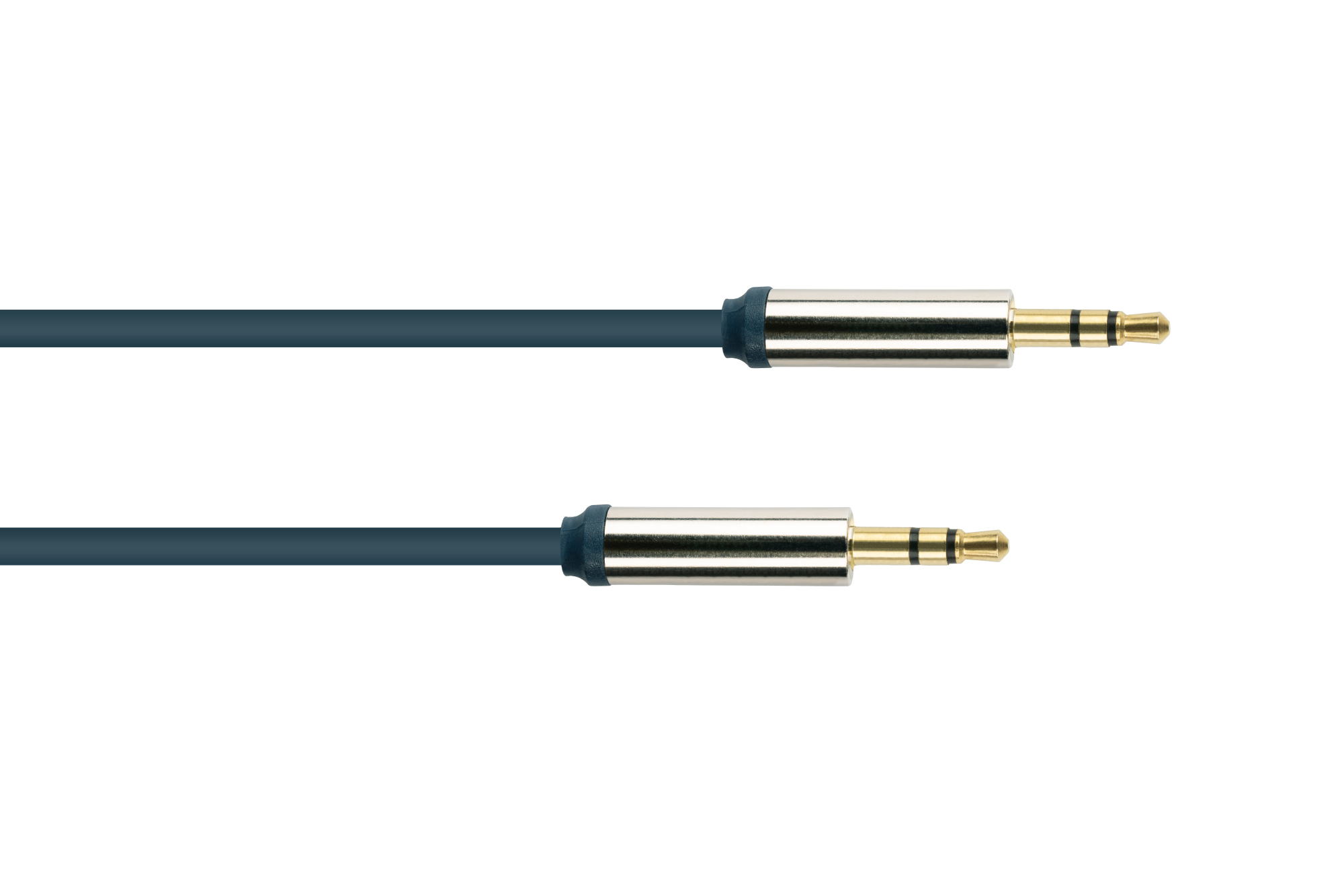 Audio connection cable SmartFLEX, High-Quality, 3-pin 3.5mm jack plug on both sides, dark blue, 1.5m, Good Connections®