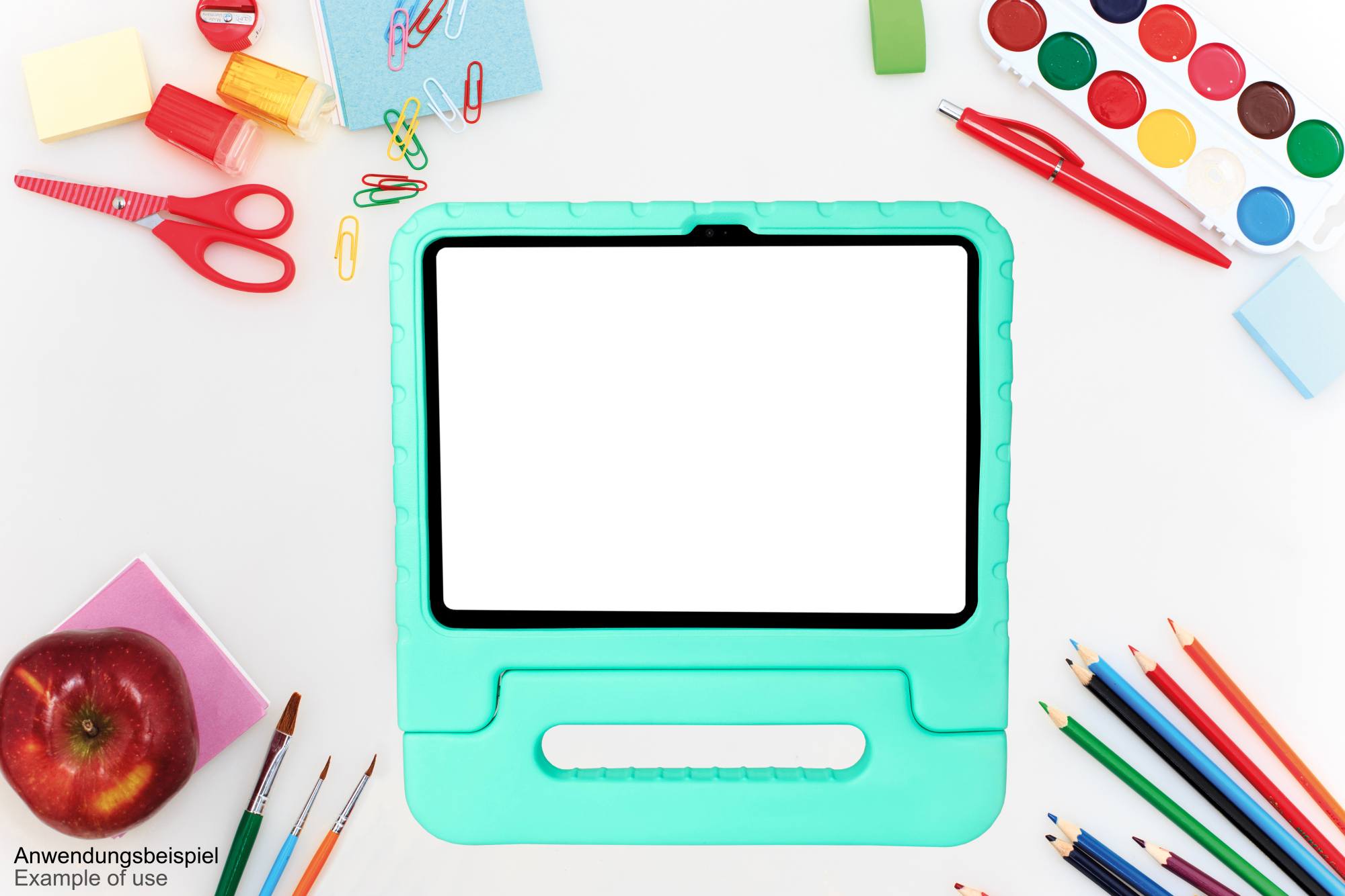 IPad 10.9" (10th gen.) tablet protective case with kickstand, aqua, Good Connections®