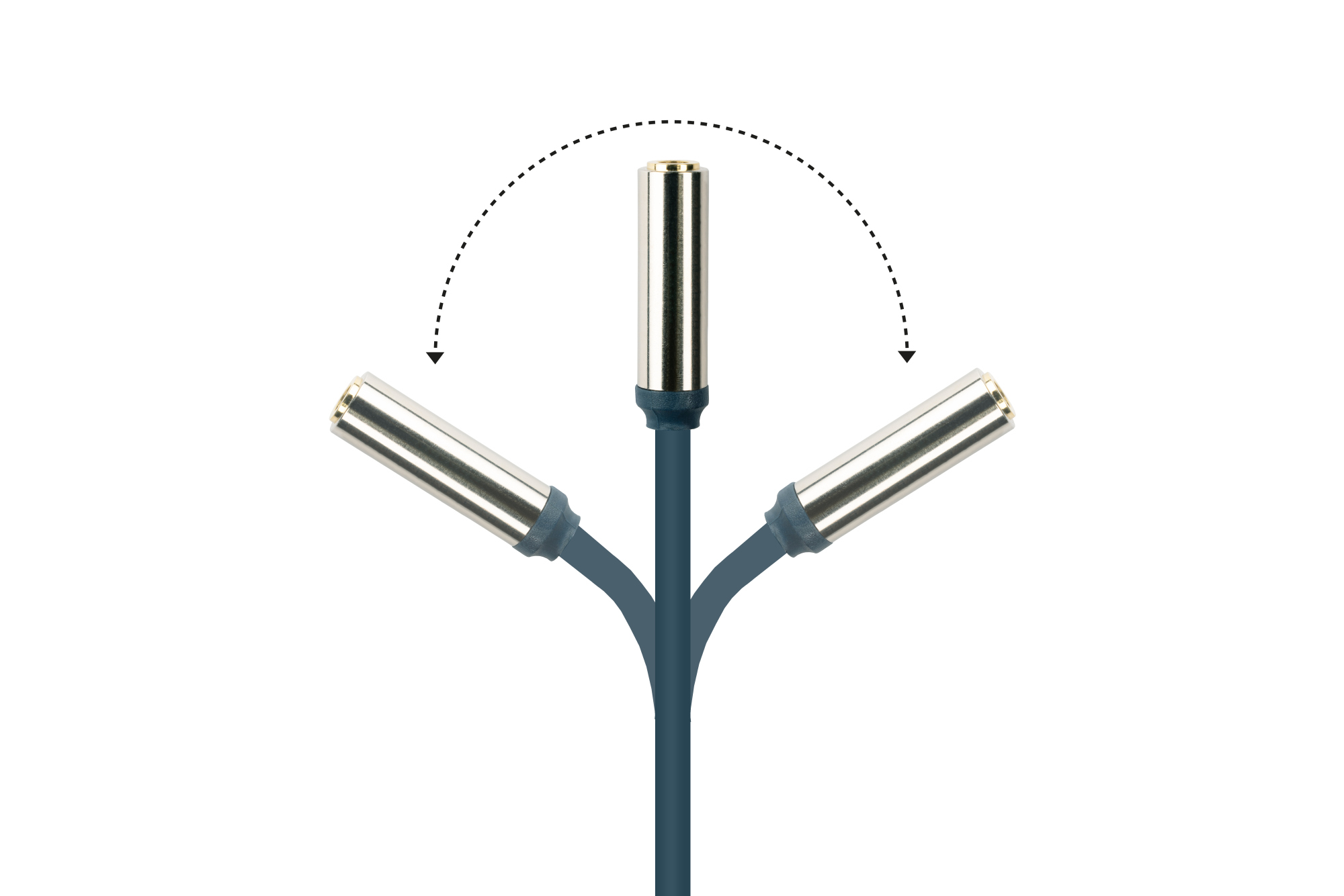 Audio Verlängerungskabel SmartFLEX, High-Quality, 3-poliger 3,5mm Klinkenstecker an Klinkenbuchse, dunkelblau, 1m, Good Connections®