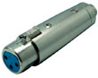 Adapter Cannon / XLR-Buchse an Cinchbuchse