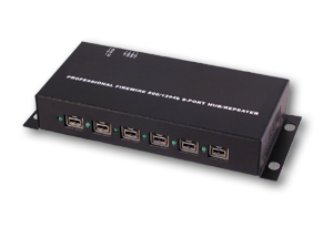 Exsys® FireWire 1394B HUB mit 8 Ports, Metallgehäuse