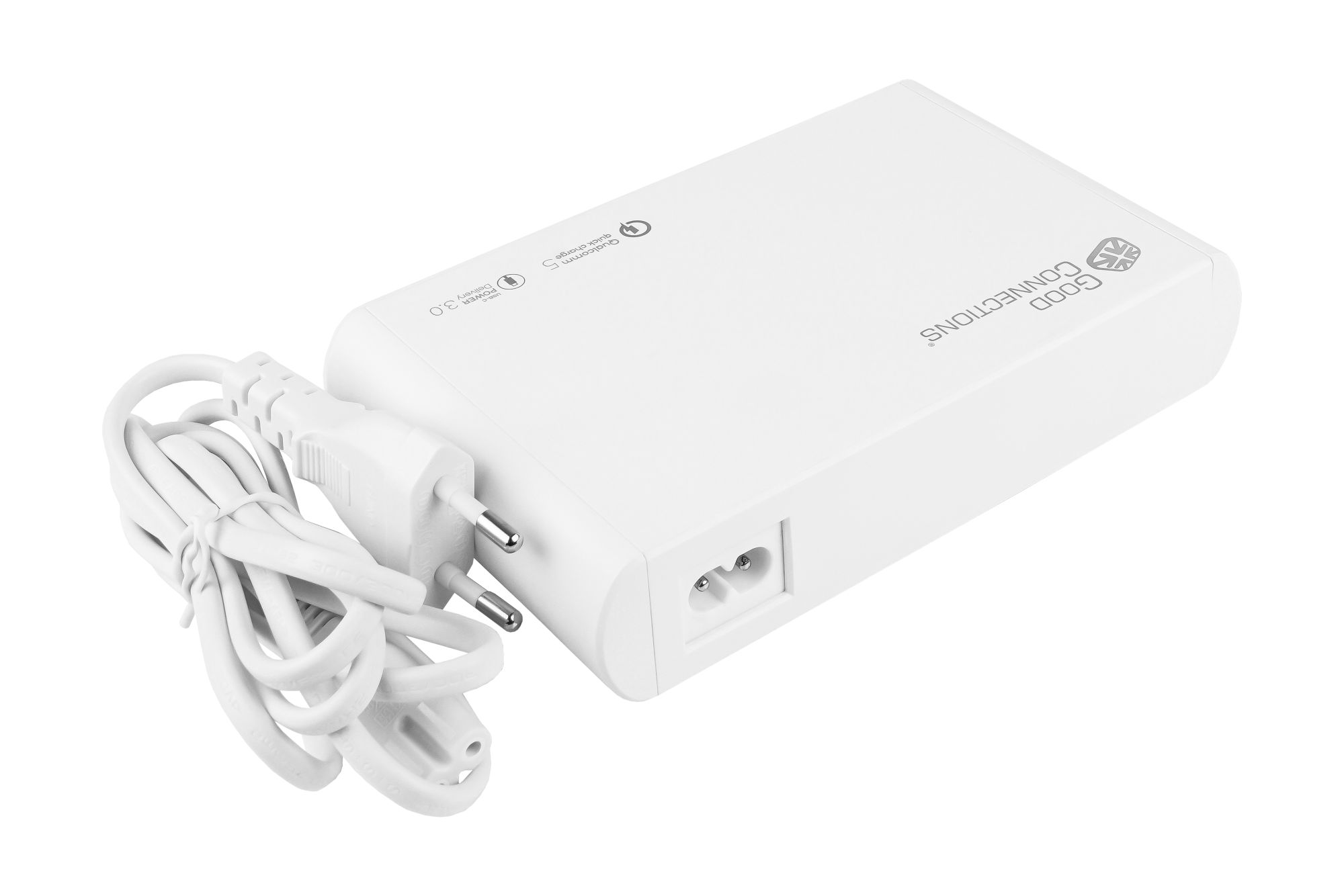 USB desktop fast charging station 65W, 3-port (2x USB-C™, 1x USB-A), white