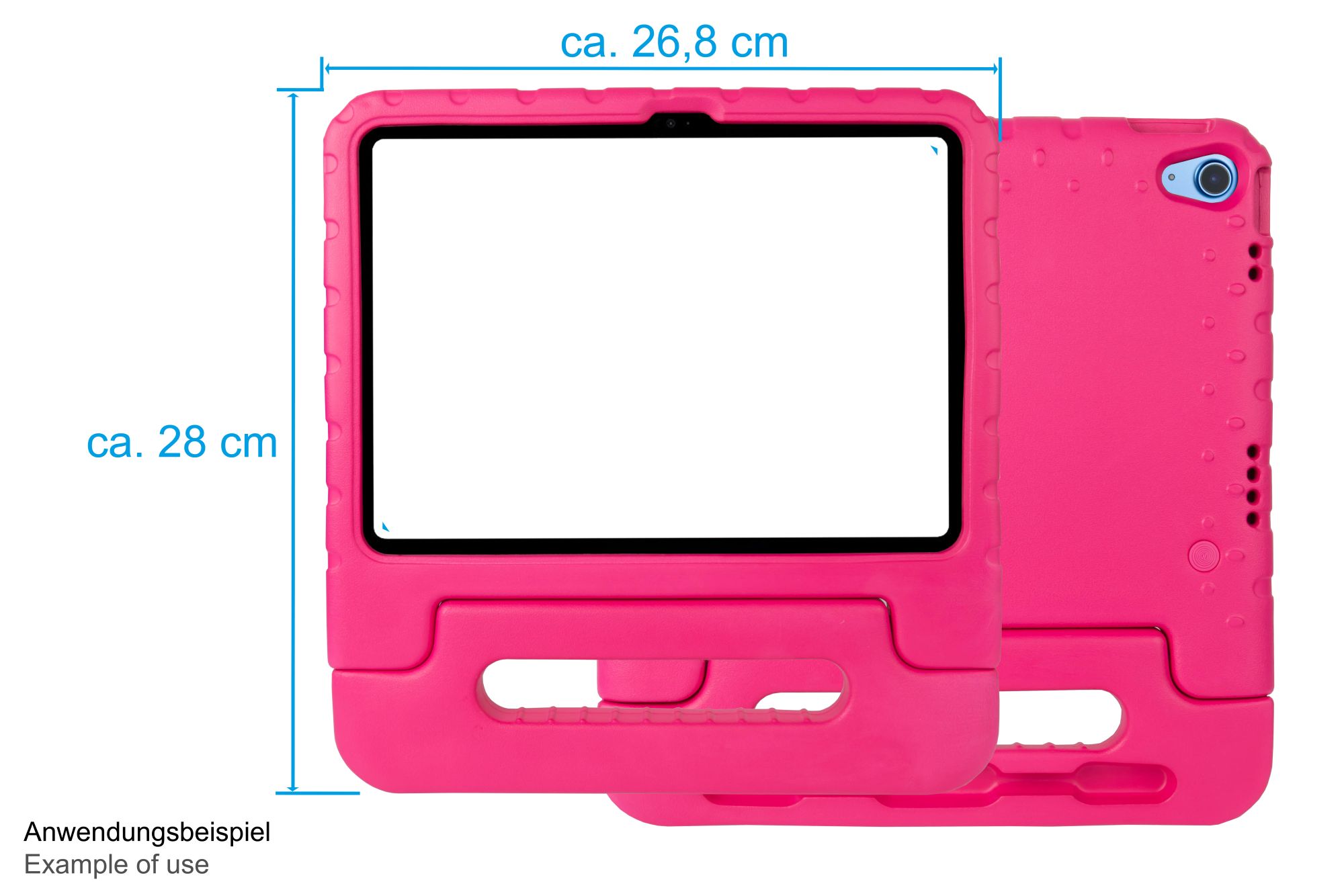 iPad 10,9" (10. Gen.) / 11" (11. Gen.) Tablet-Schutzhülle mit Kickstand, magenta, Good Connections®