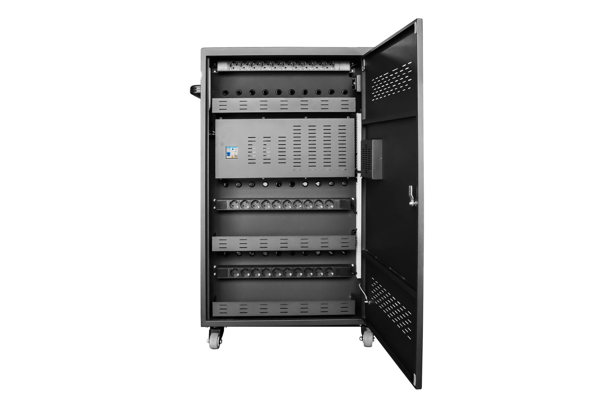Good Connections® Notebook-Ladewagen bis 15,6", UV-C Desinfektion, Einschaltverzögerung, schwarz