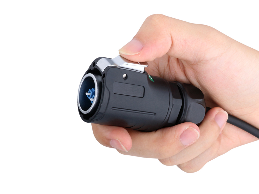 Industrial Connector S1 - Fibre optic cable, Plug LC with click-lock to Plug LC, 1 Gpbs, M24, IP65/67, 3m, Good Connections®