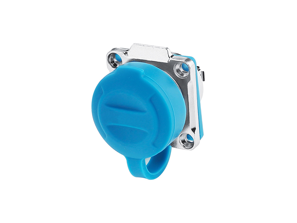 Industrial Connector S3 - USB 3.0 Feedthrough coupler with Flange, Socket A on both sides, Metal, M24, Bayonet, IP65/67, Good Connections®
