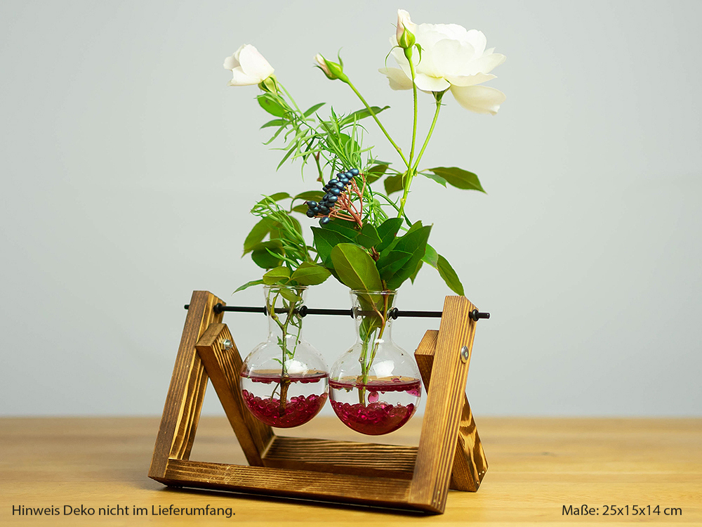 Decorative flower vase "Round flask", double