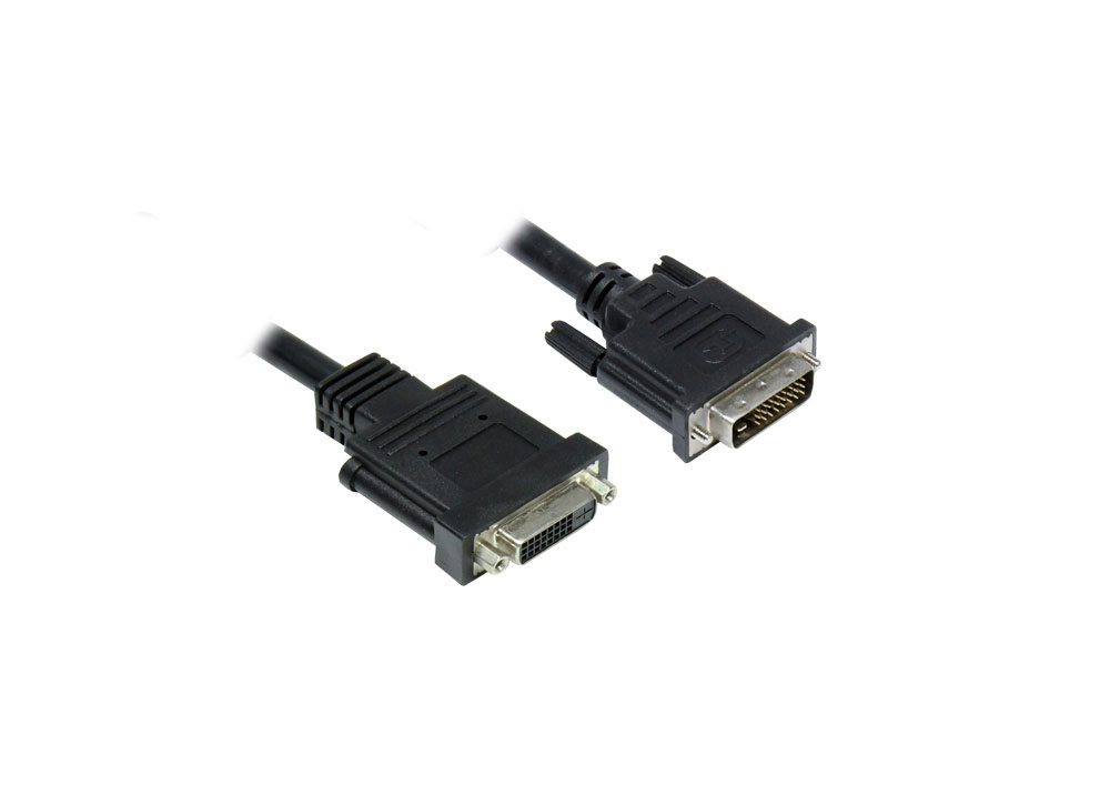 DVI Verlängerung, 24+1 Stecker an 24+1 Buchse, Länge: 1,8m, Good Connections®