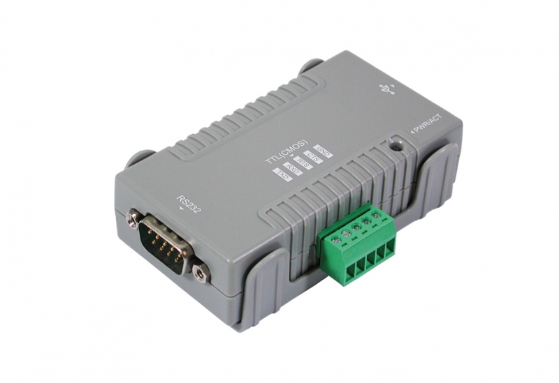 USB 2.0 an 1S Seriell RS232/TTL(CMOS) mit Surge Protection & Optical Isolation, verschraubbar, Plastikgehäuse, Exsys® [EX-1331TTL-VIS]