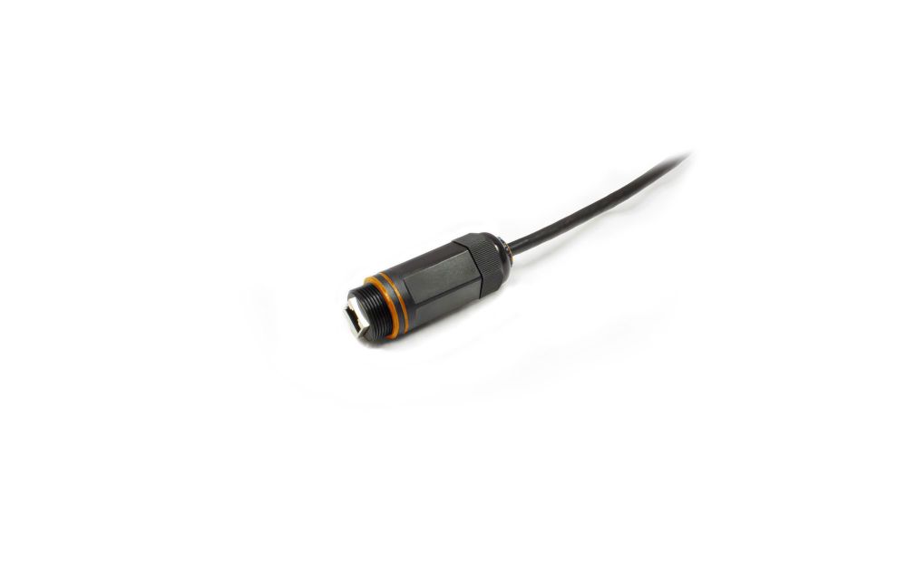 Patch cable coupling, outdoor (IP67), Cat. 6A, RJ45, fully shielded, black, Good Connections®