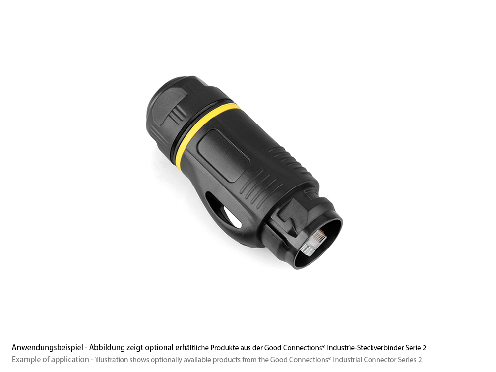 Industrial Connector S2 - Unmated plug, cut-out for RJ45 plug, M24, IP67, Good Connections®