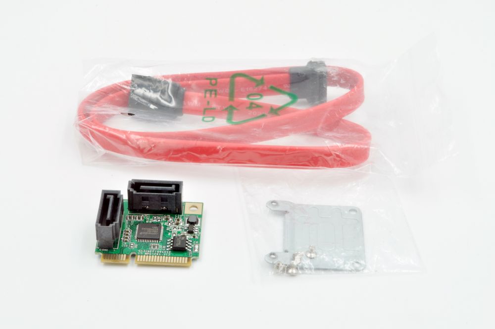 Mini PCIe SATA 3 Controller für HDD und SSD Drives, Exsys® [EX-48080-2]