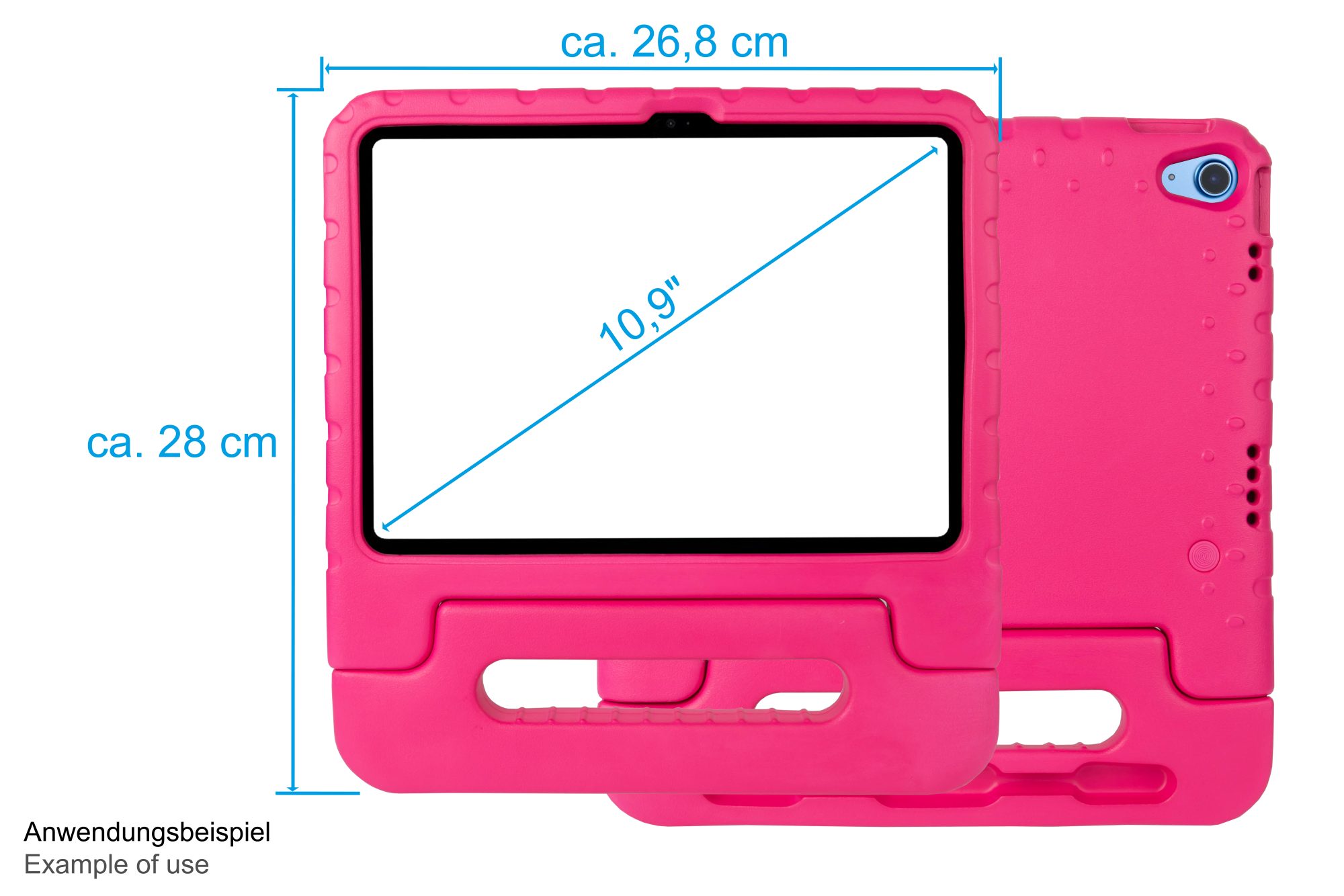 IPad 10.9" (10th gen.) tablet protective case with kickstand, magenta, Good Connections®