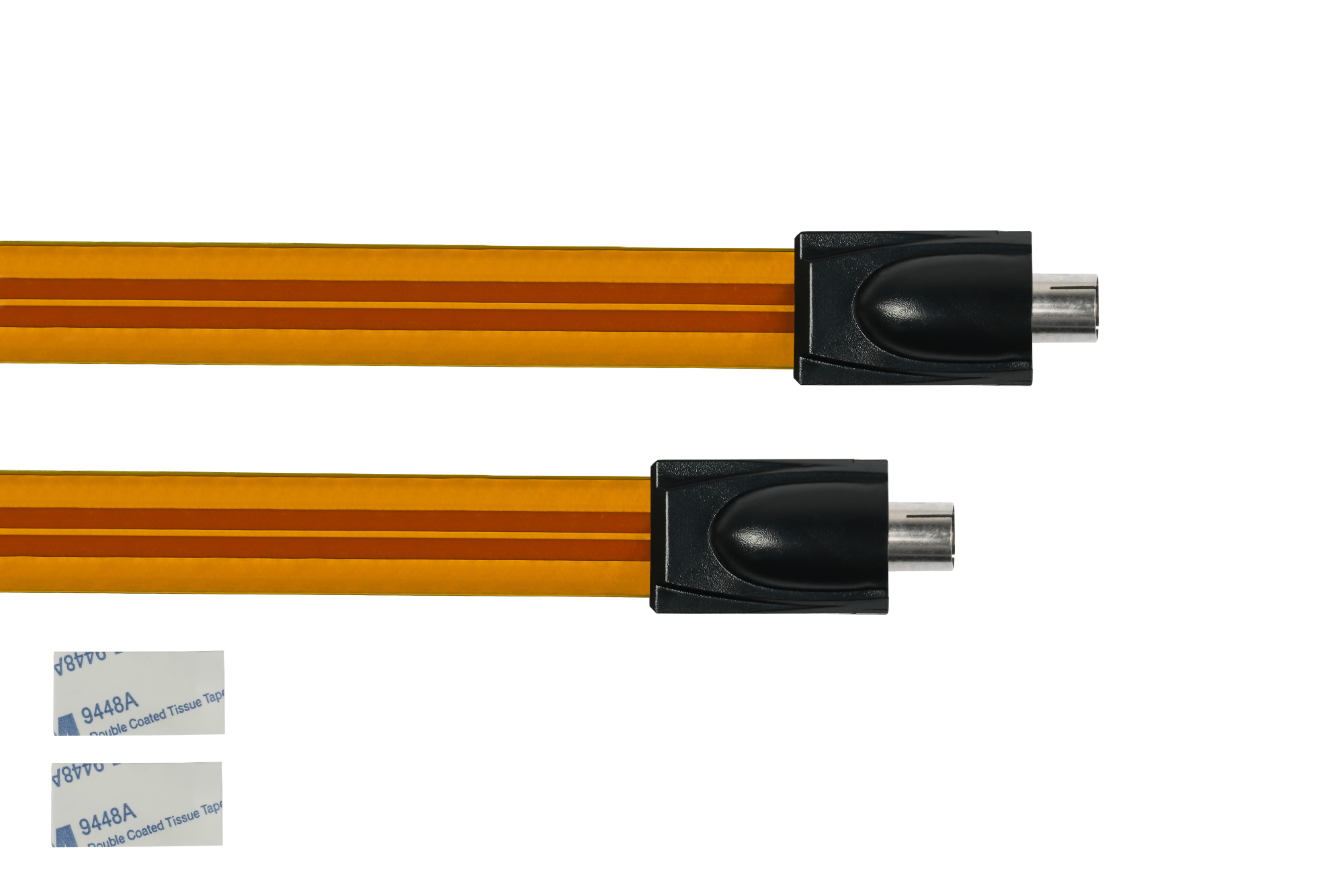 SAT/TV window feed-through High-Quality, IEC/coax socket to IEC/coax socket, total length 26cm, flexible length 17cm, transparent, Good Connections®