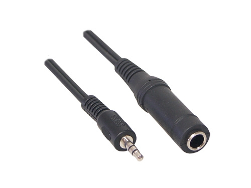 Audio Stereo Adapter 3,5mm Stecker / 6,3mm Buchse, Länge: 0,2m