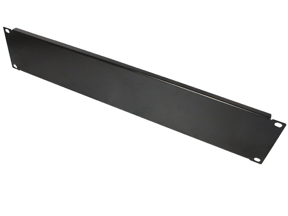 19" Blind panel, 2U, deep black (RAL9005), Good Connections®