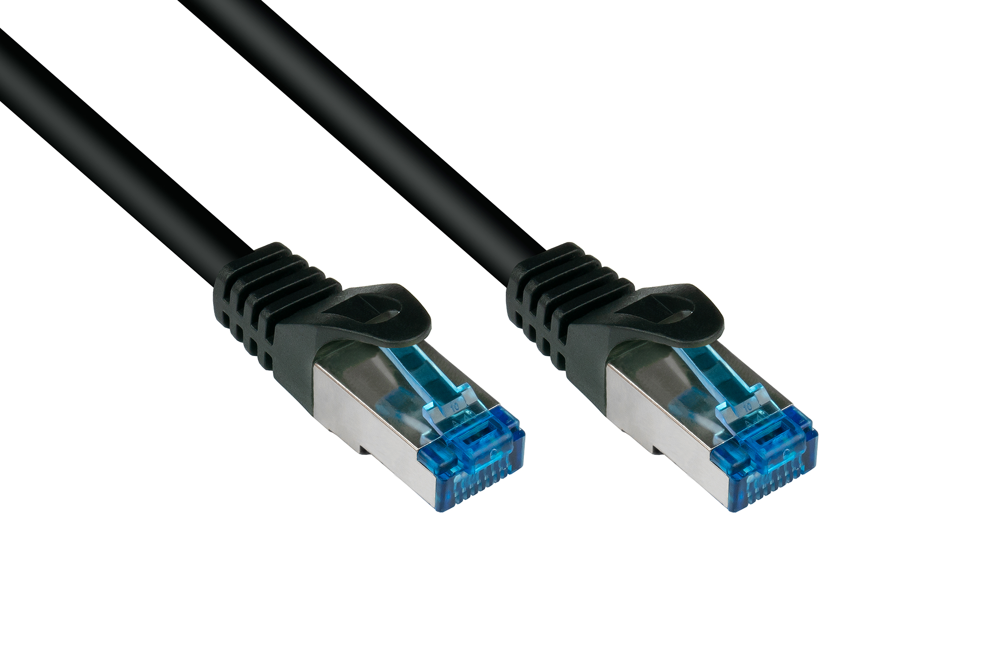 RNS® Patchkabel SmartFLEX, Cat.6A, S/FTP, PiMF, halogenfrei (LSZH), 500MHz, CU, schwarz, 7,5m, Good Connections®