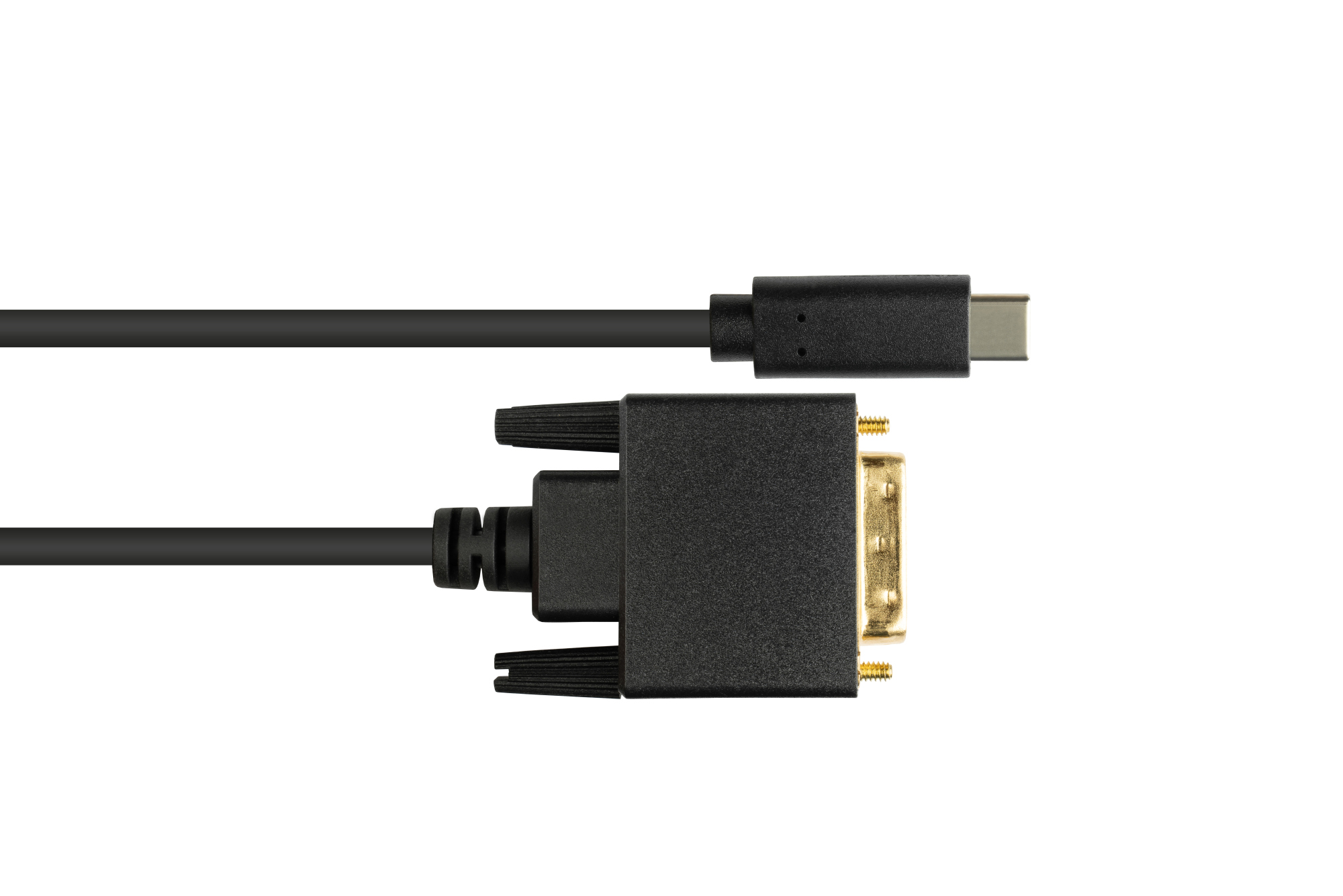 Adapter cable USB-C™ plug to DVI 24+1 plug, CU, black, 2m, Good Connections®