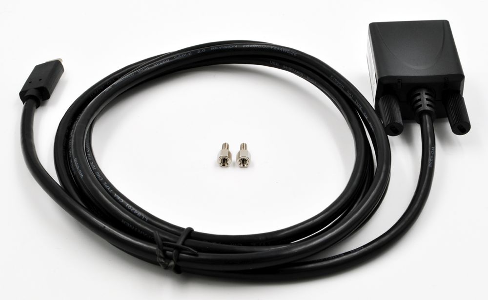 USB 2.0 (C) zu 1x Seriell RS-232 1,8m Kabel mit 9 Pin Stecker, LED Anzeige, inkl. 2 Schraubenmuttern, (FTDI Chip-Set), Exsys® [EX-2311-2]