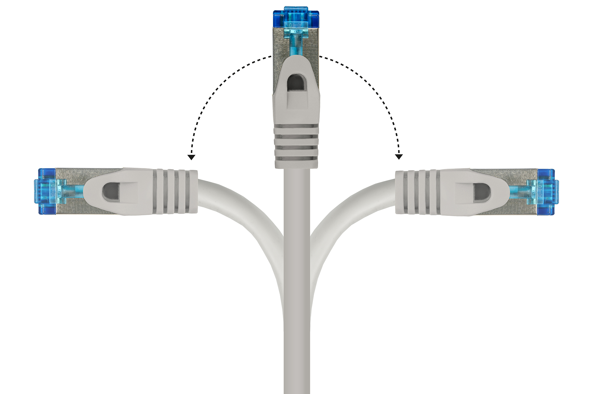 RNS® patchcable SmartFLEX, Cat.6A, S/FTP, PiMF, halogen-free (LSZH), 500MHz, grey, 1,5m, Good Connections®