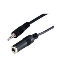 Stereo Adapterkabel 6,3mm Buchse an 3,5mm Stecker, Länge: 0,2m