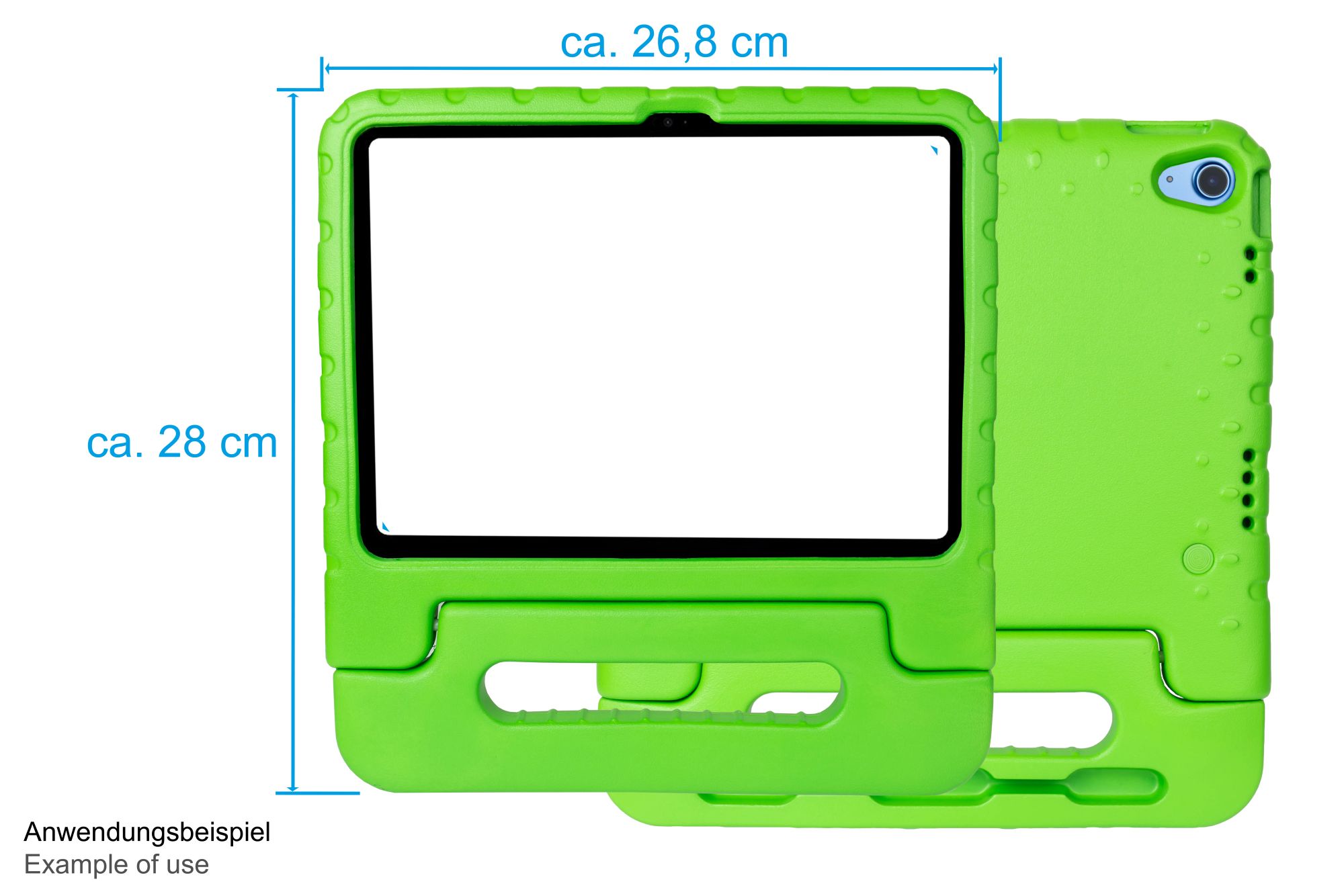 iPad 10,9" (10. Gen.) / 11" (11. Gen.) Tablet-Schutzhülle mit Kickstand, grün, Good Connections®