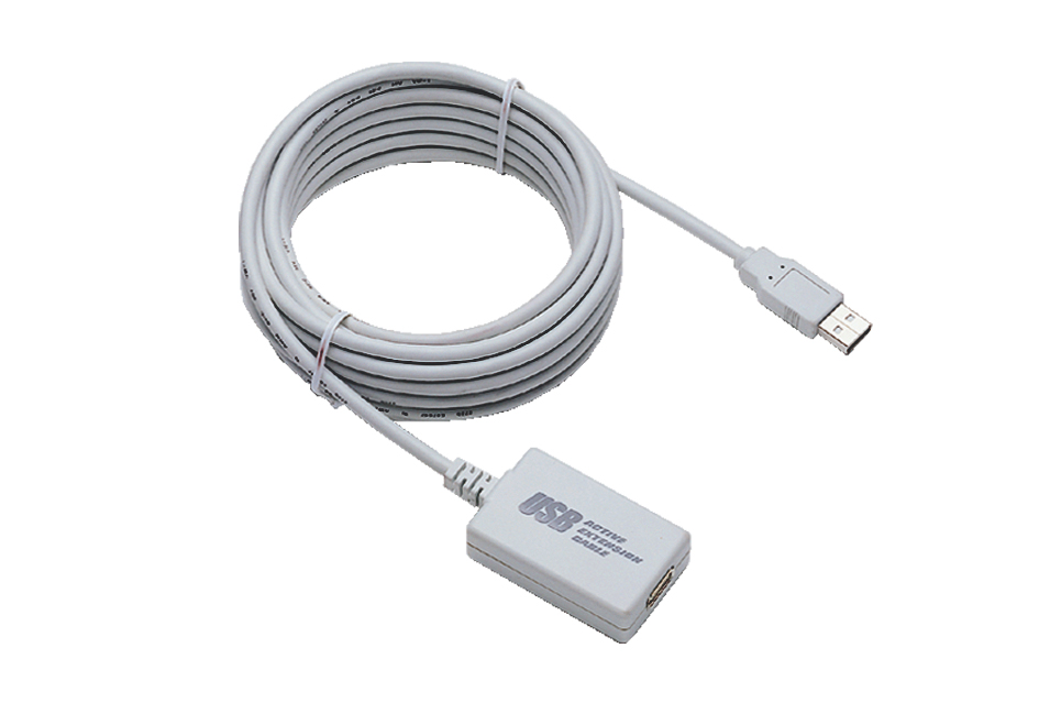 USB 2.0 Verlängerung Stecker A an Buchse A, aktiv, grau, 5m, Exsys® [EX-1401]
